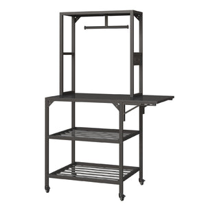 Heavy Duty 3D Printer Stand With Filament Storage Rack - Black