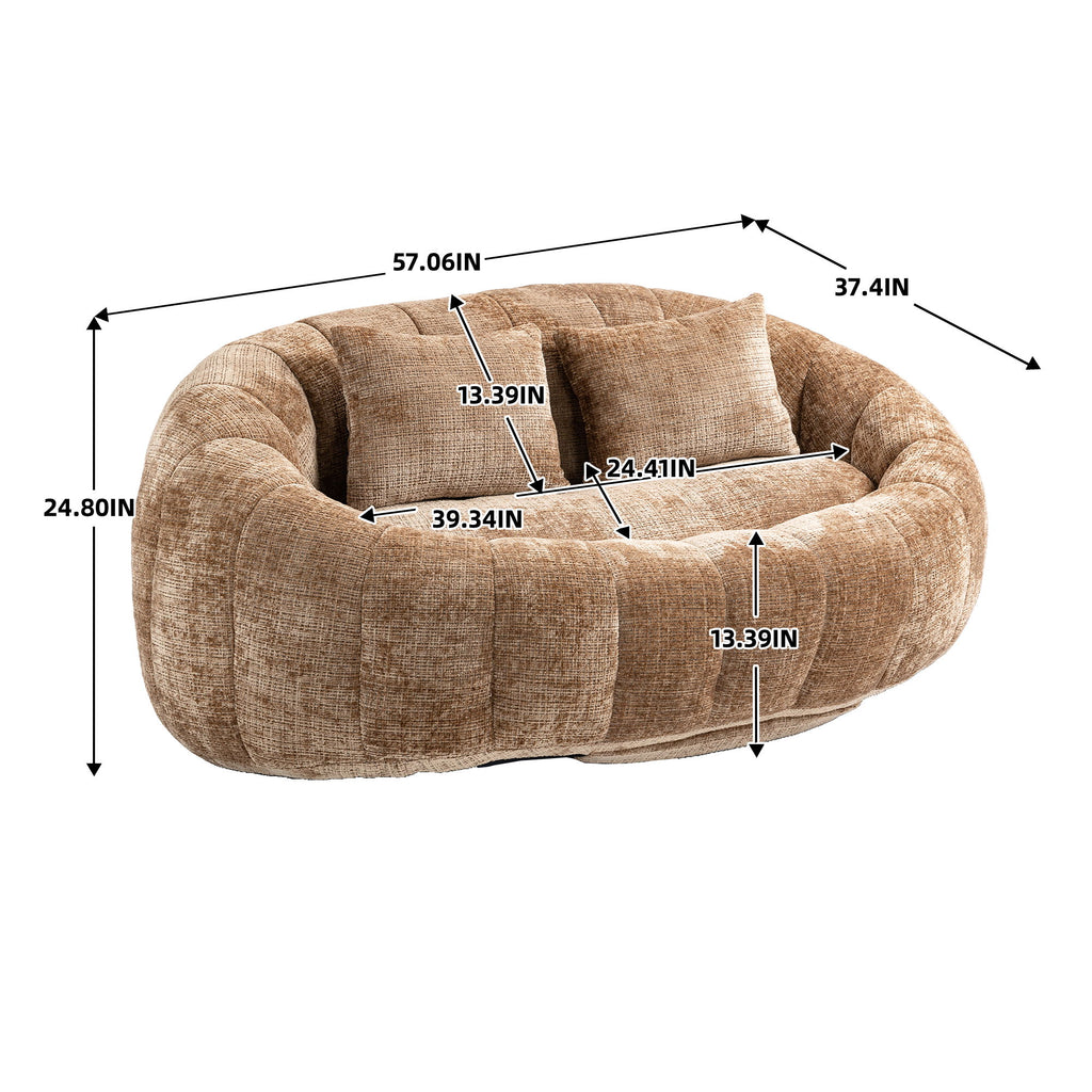 Bean Bag Lazy Sofa, Durable Comfort Lounger High Back Bean Bag Chair Couch