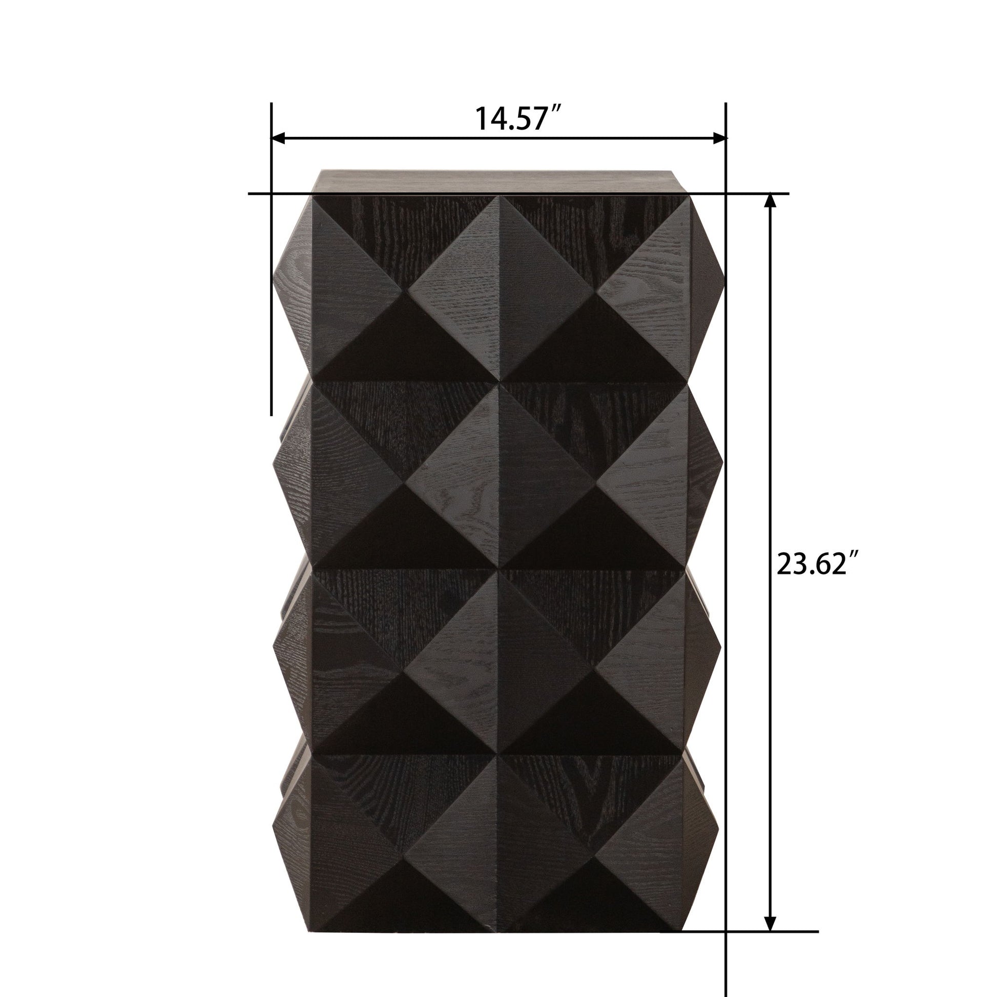 Side Table With 3D Embossed Pattern Design