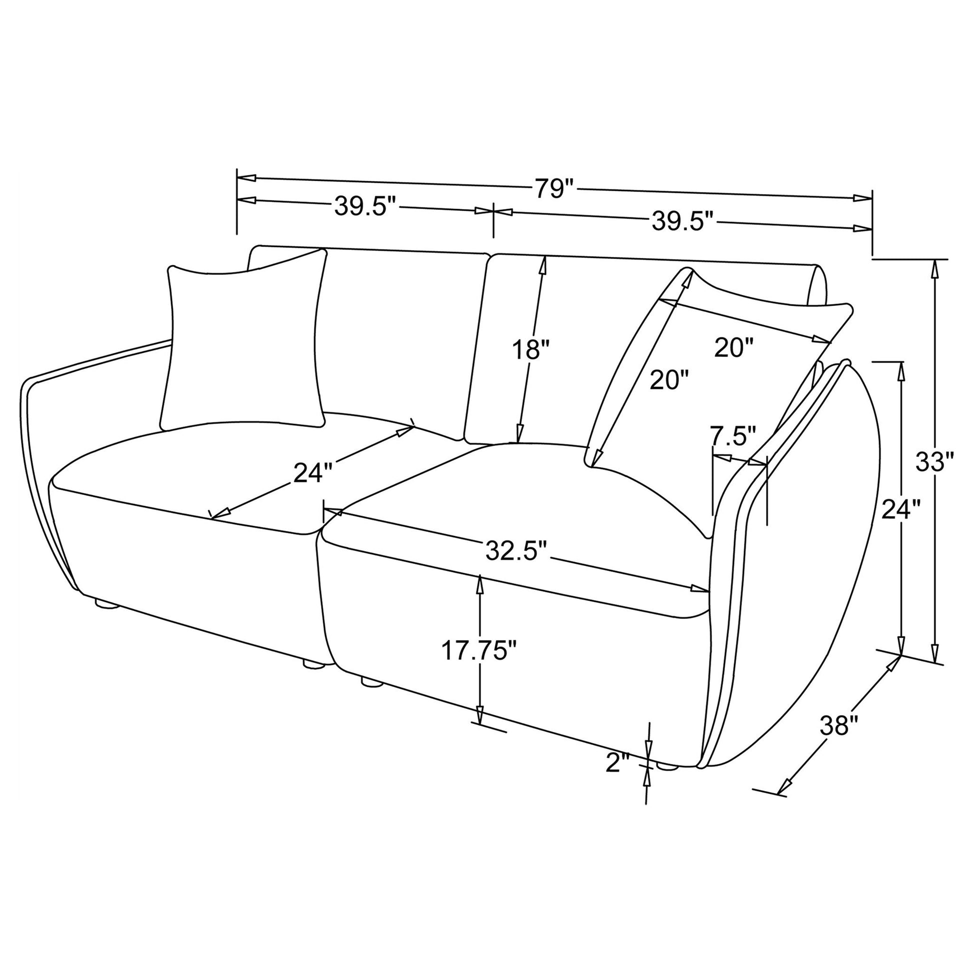 Logan - Modular Loveseat