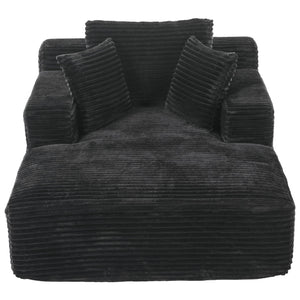 Modern Full Compressed Chaise Lounge Sofa Bed With Removable Pillows