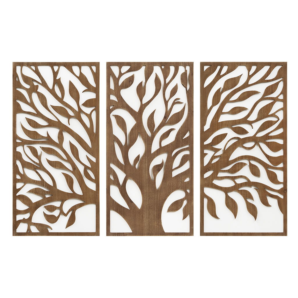Birch Botanical - Two-Tone Panel Wall Decor Set - Tree Of Life