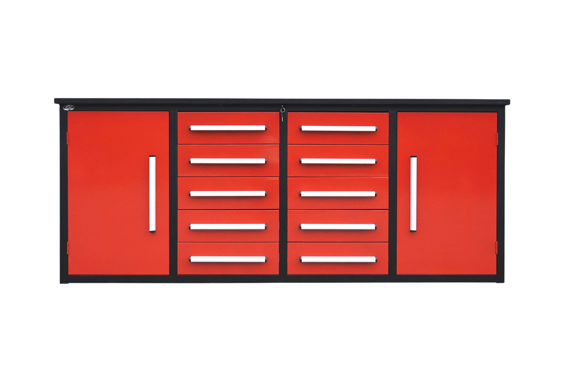 Storage Cabinets With Workbench (With 10 Drawers And 2 Cabinets)