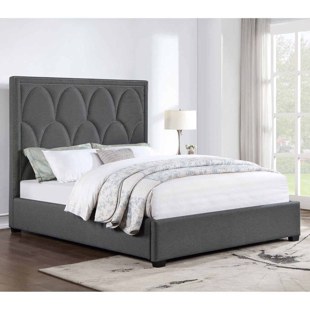 Maille - Panel Bed With Scalloped Headboard