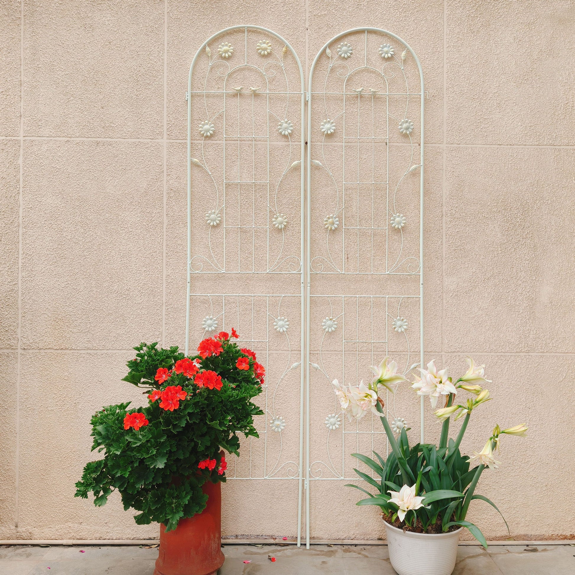 Metal Garden Trellis Rustproof Trellis For Climbing Plant Outdoor Flower Support