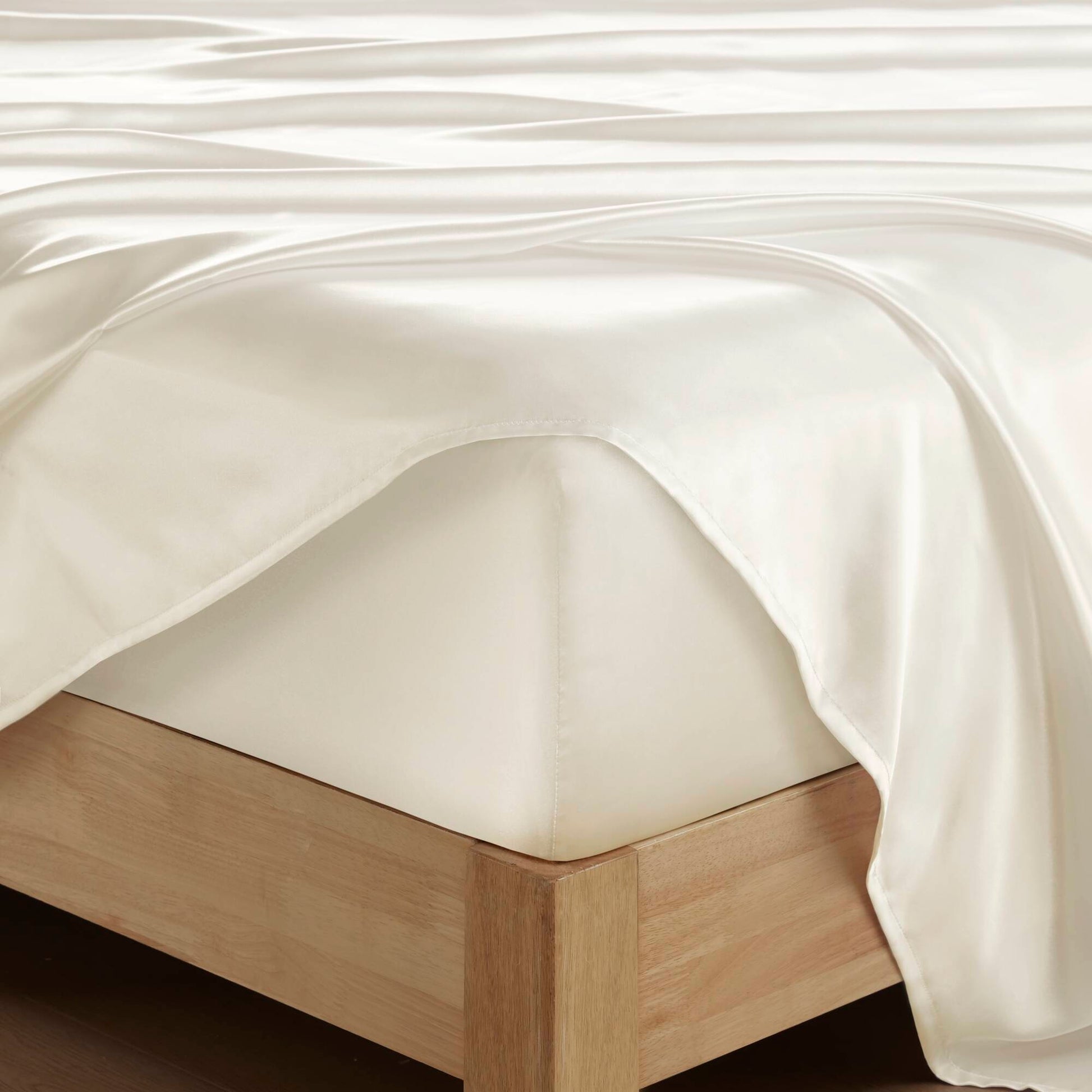Satin - 7 Piece Split King Luxury Sheet Set - Ivory