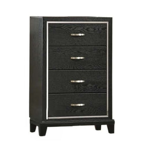 1 Piece Chest Tapered Legs Bedroom Furniture - Black