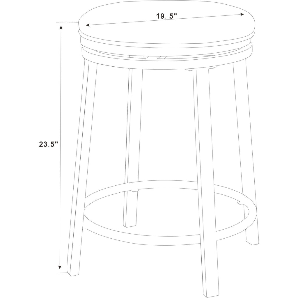 Swivel Bar Stools, Counter Height (Set of 2) - Blue