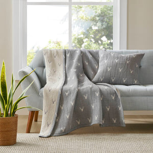 Keystone - Throw/Pillow Set - Gray