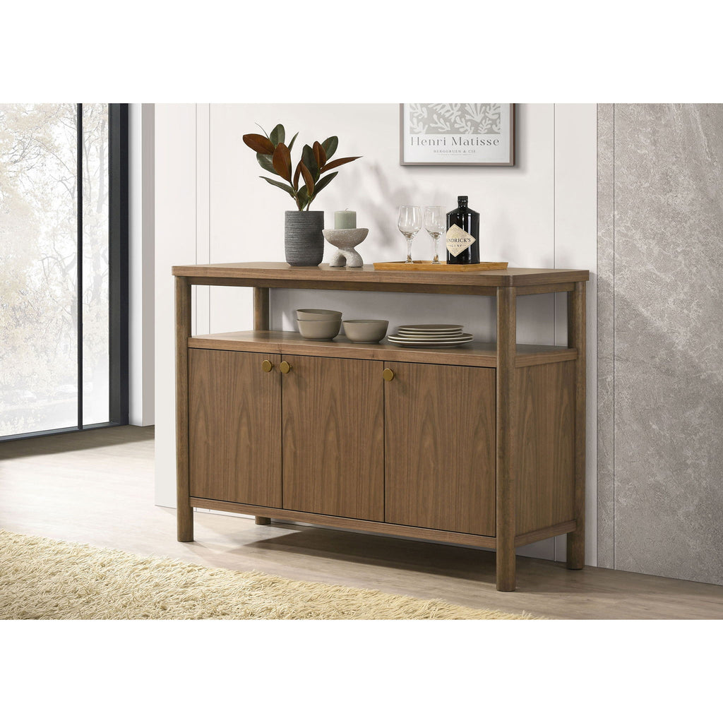 Graham - Sideboard With Open Shelf - Walnut