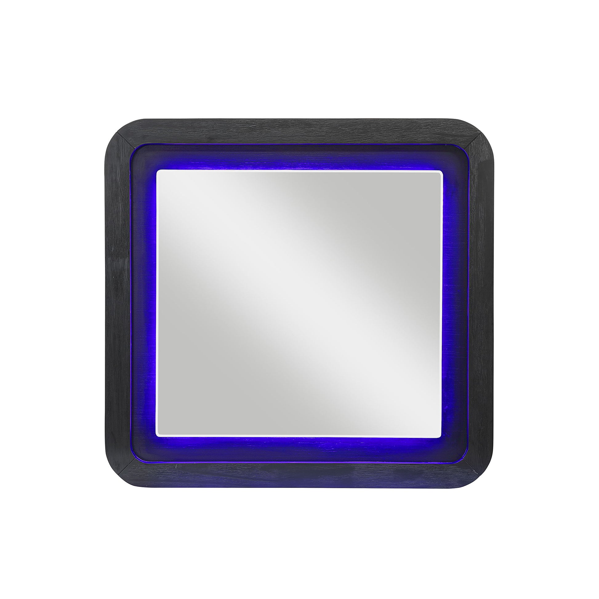 Beverly - Large Scale Wall Mirror For Dresser, Rounded Edges - Black White