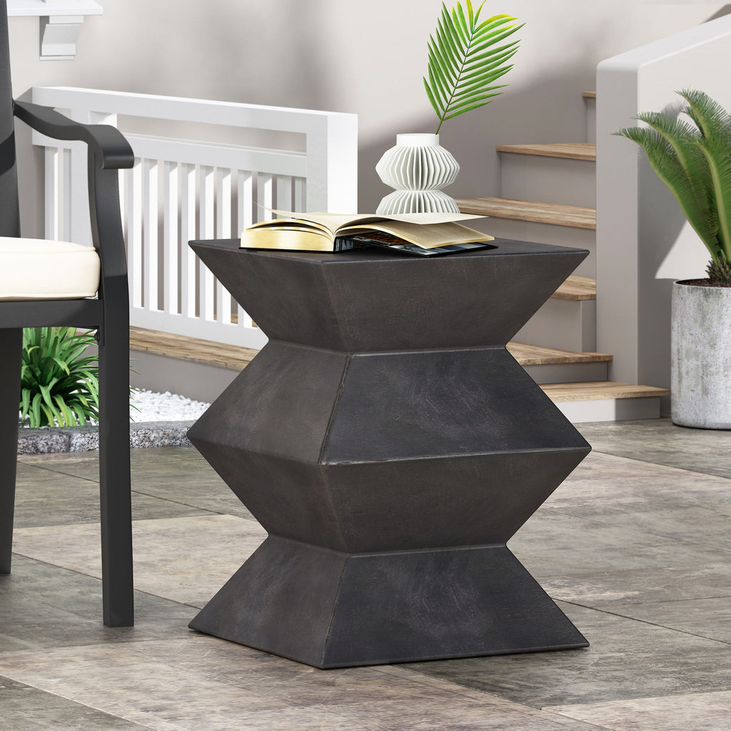 Outdoor Lightweight, Concrete Side Table - Copper