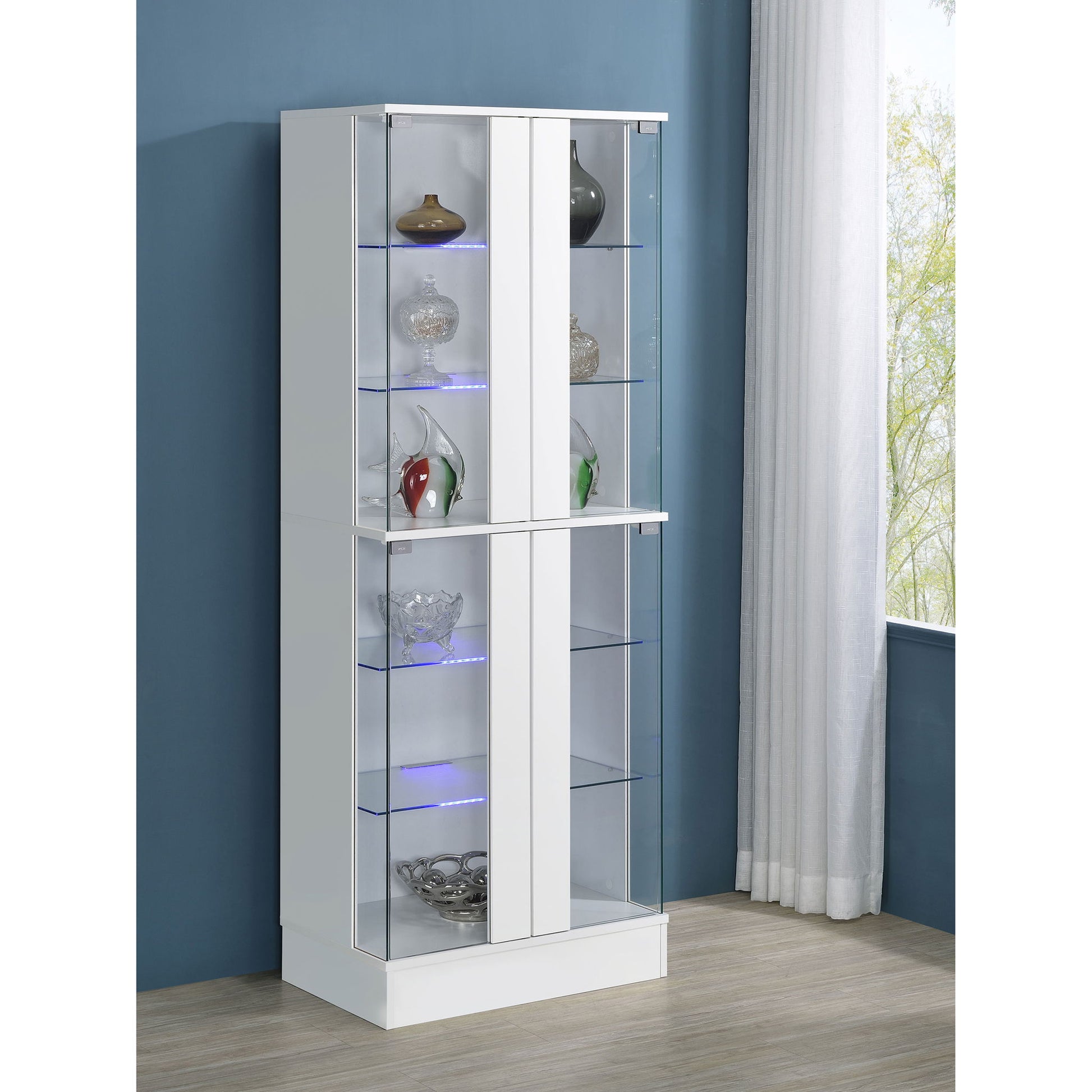 Gilbert - 4 Door LED Curio Display Cabinet