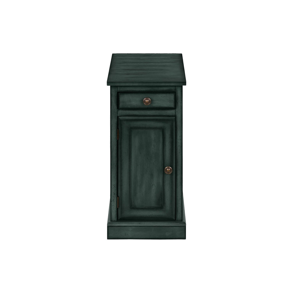 Accent Table With Storage Drawer For Living Room - Blue
