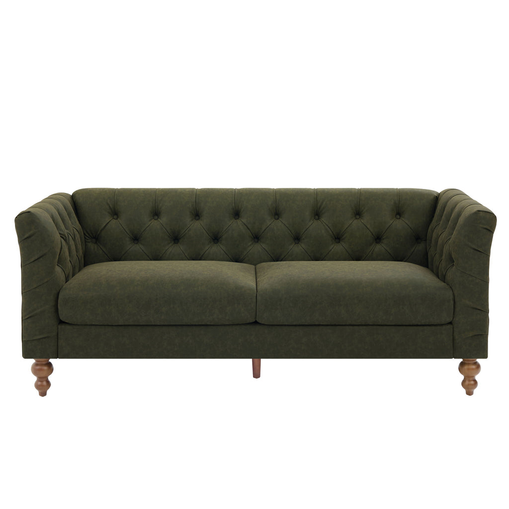Chesterfield Sofa With Flared Arms For Living Room