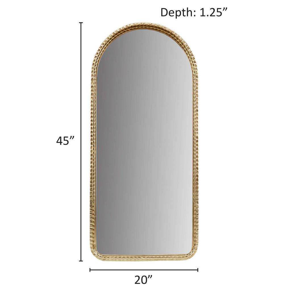 Mia - Gold Metal Arch Wall Mirror - Gold