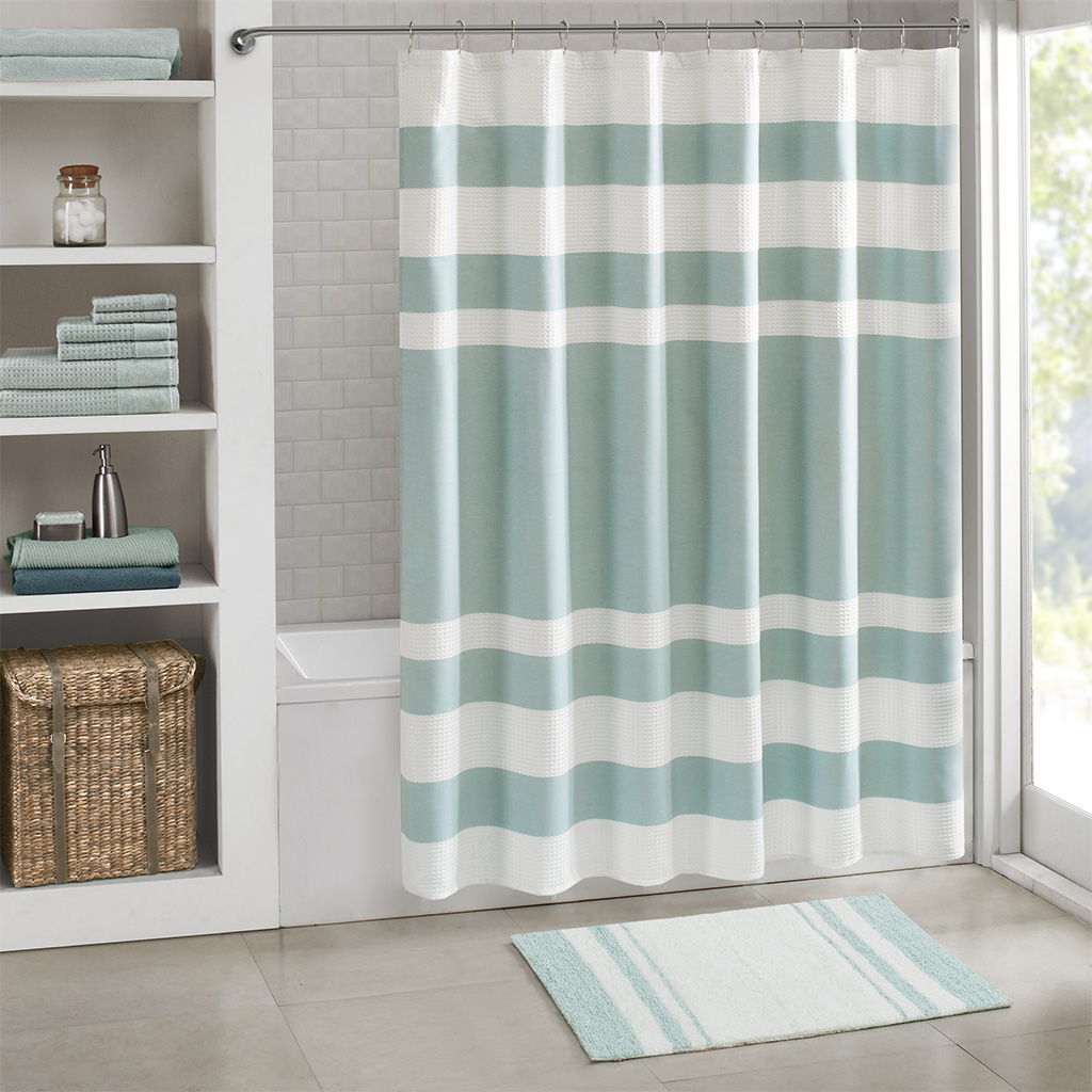 Spa - 20" x 30" Reversible Bath Rug - Aqua