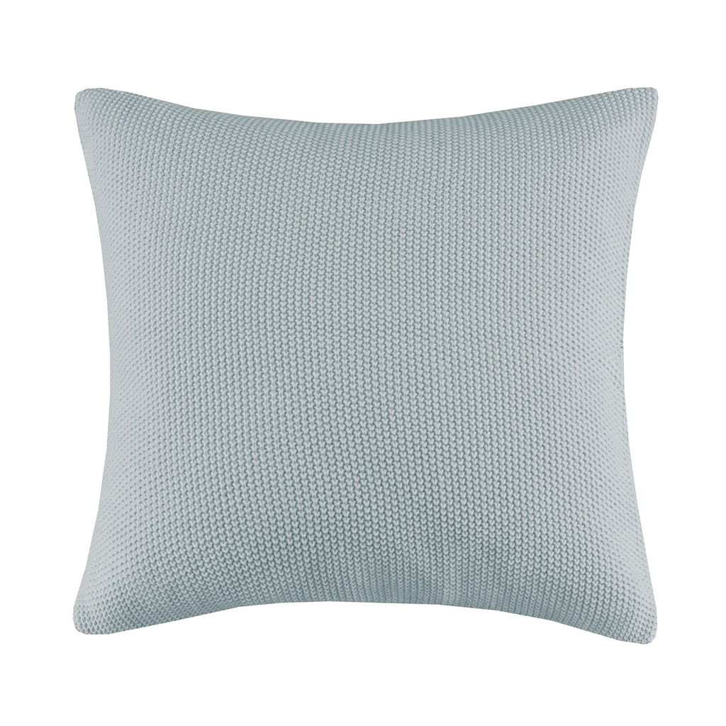 Bree Knit - Euro Pillow Cover - Light Blue