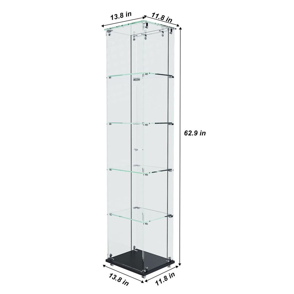 Premium 5 Tier Glass Display Case With 5 Dynamic LED Modes