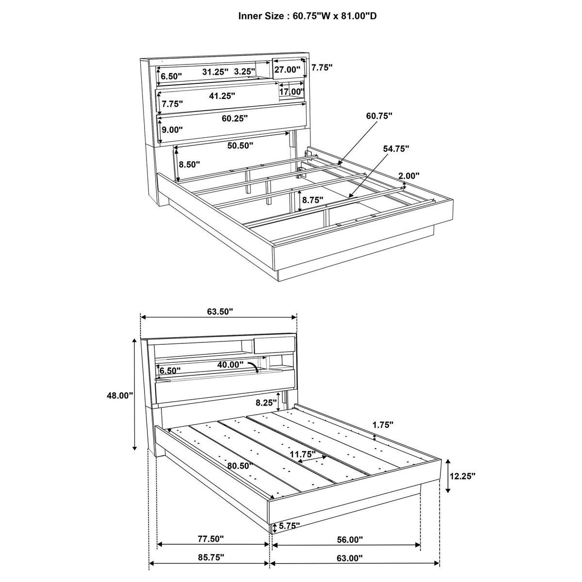 Edmondson - Bedroom Set With Bookcase Headboard