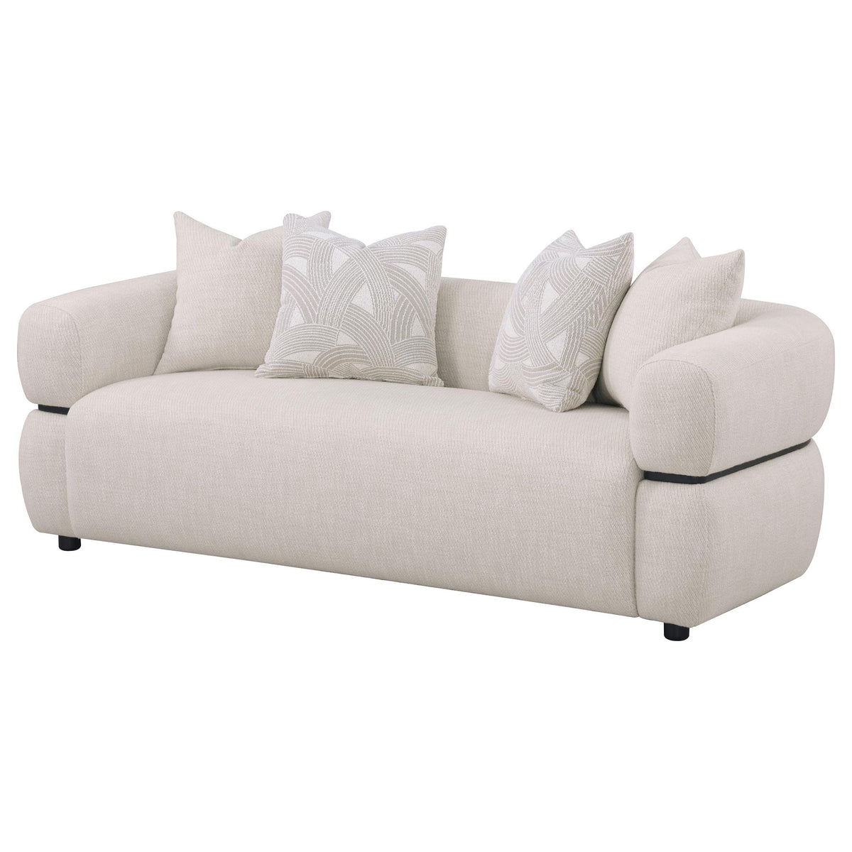 Ramsay - Round Arm Sofa - Beige