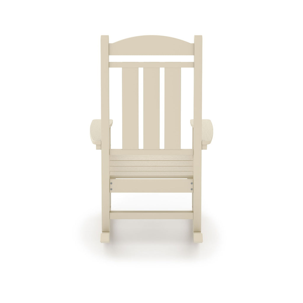 Traditional Porch Rocker Classic HDPE Poly Lumber For Porch, Patio, And Garden Comfort