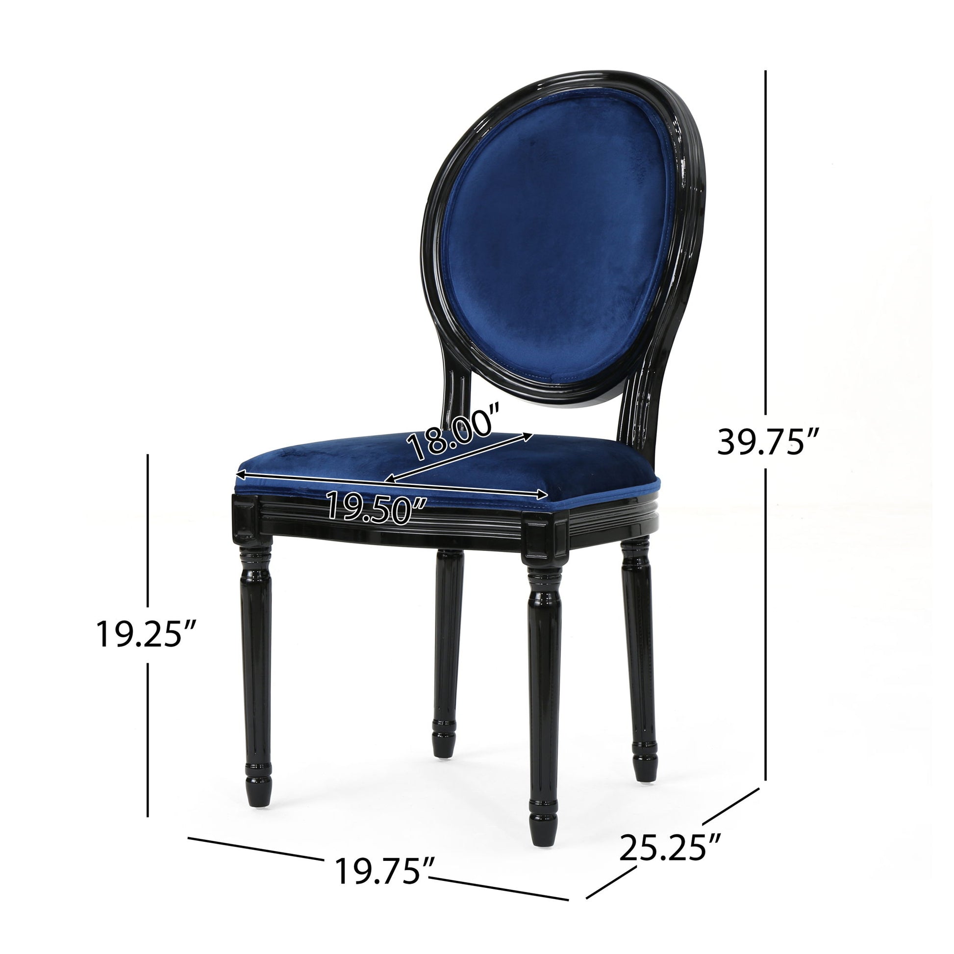 French Country Inspired Dining Chair With Iconic Round Backrest
