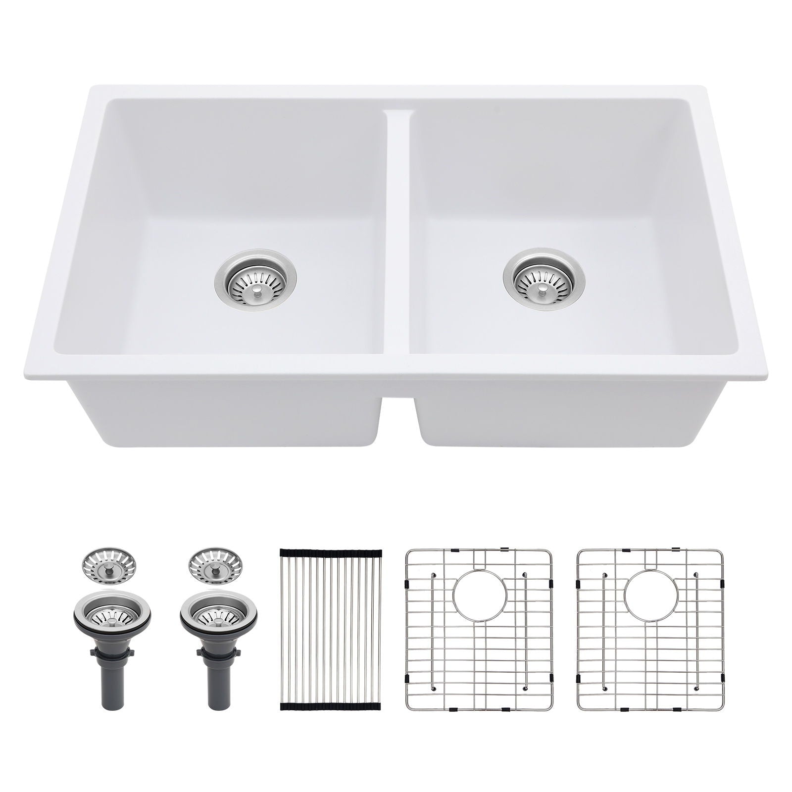 Granite Composite Double Bowl Undermount Kitchen Sink