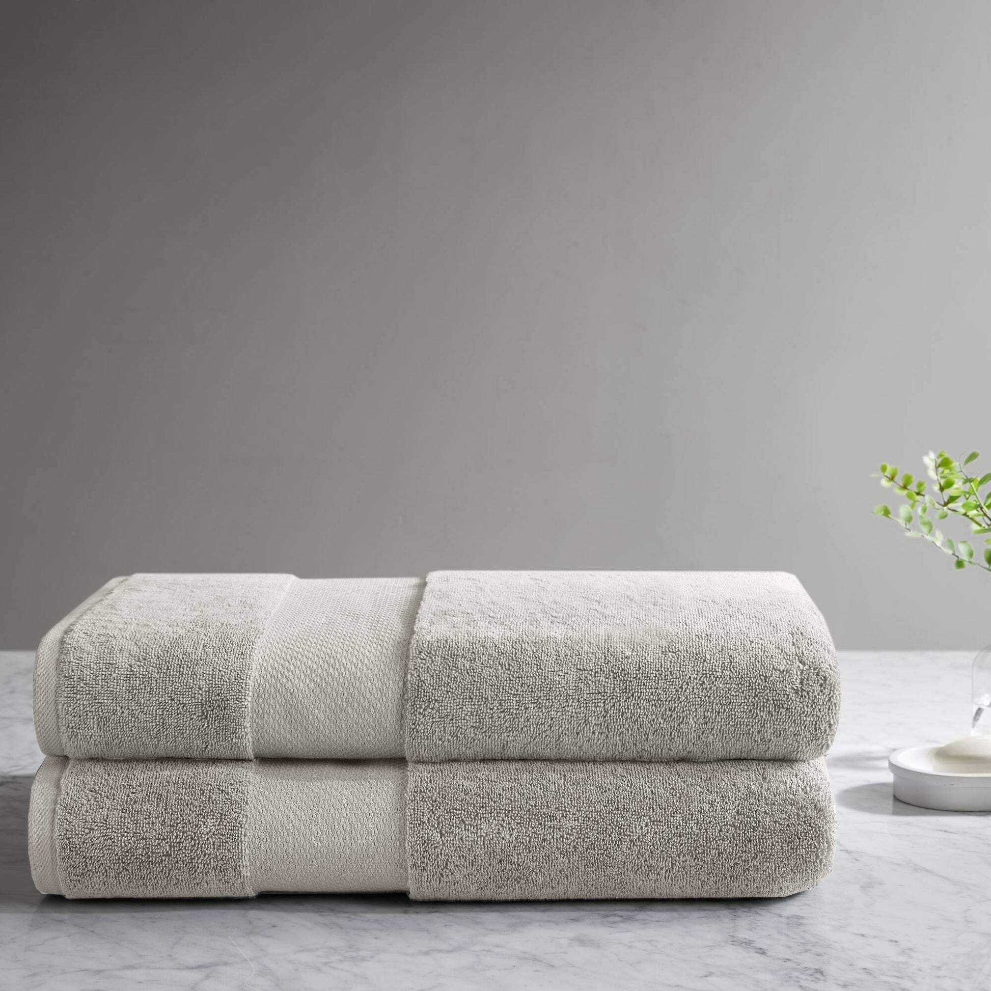 Turkish Bath Sheet 2 Piece Set - Gray