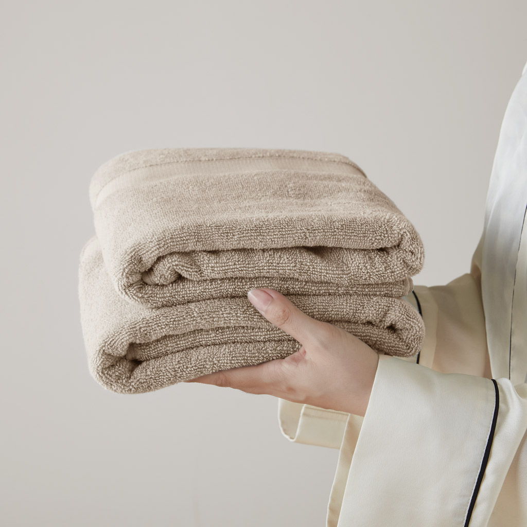 Premium Turkish Cotton 500GSM Plush 6 Piece Towel Set - Beige