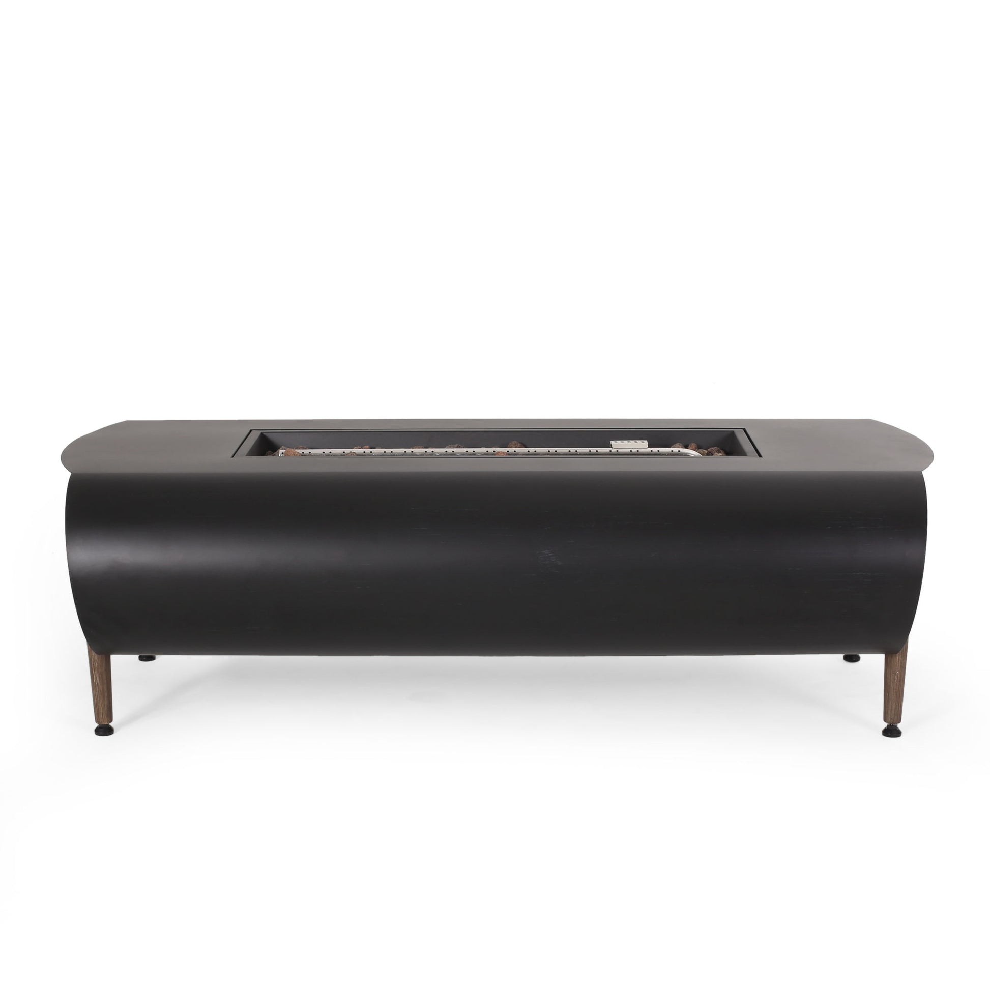 Vernon - Rectangle Fire Pit 50, 000 Btu - Dark Gray