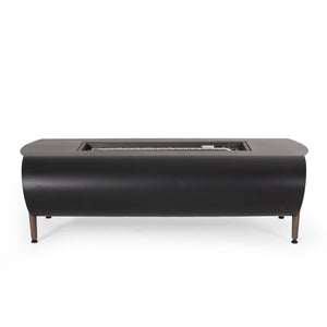 Vernon - Rectangle Fire Pit 50, 000 Btu - Dark Gray