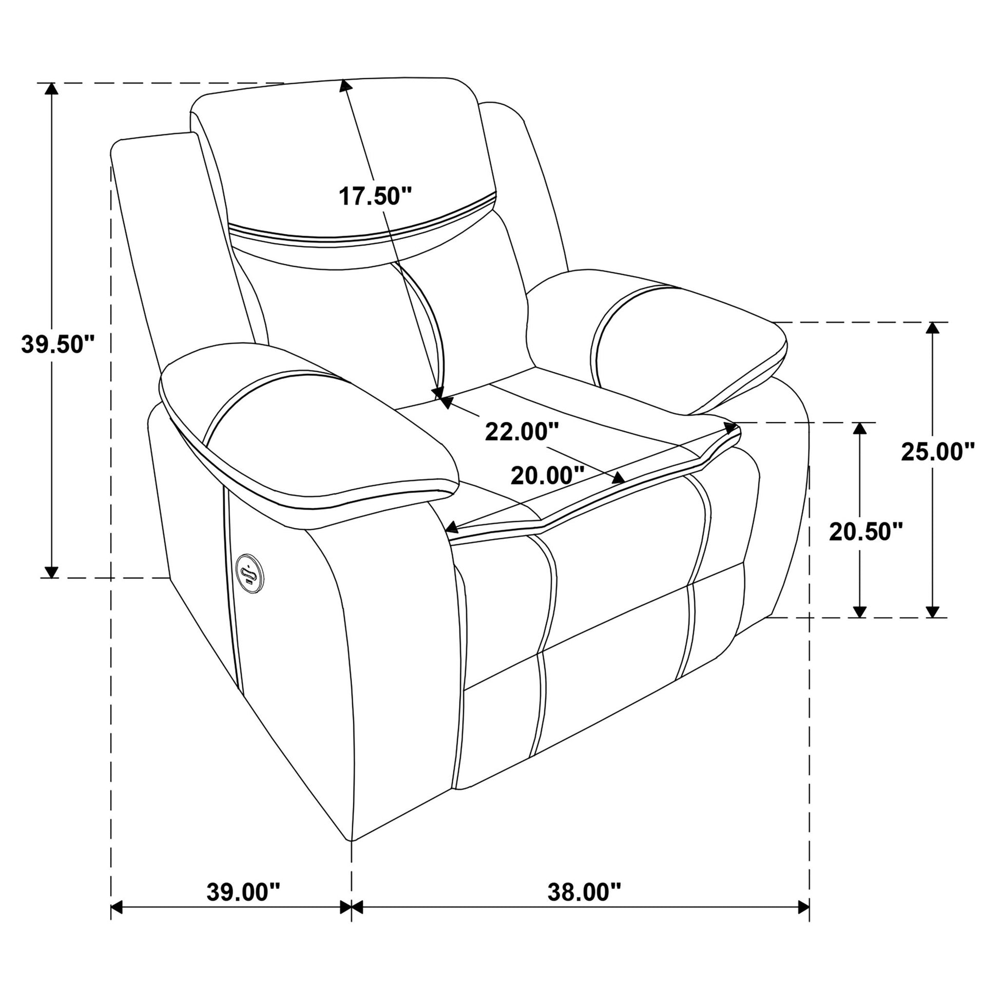 Salerno - Power Recliner Chair With USB Charging