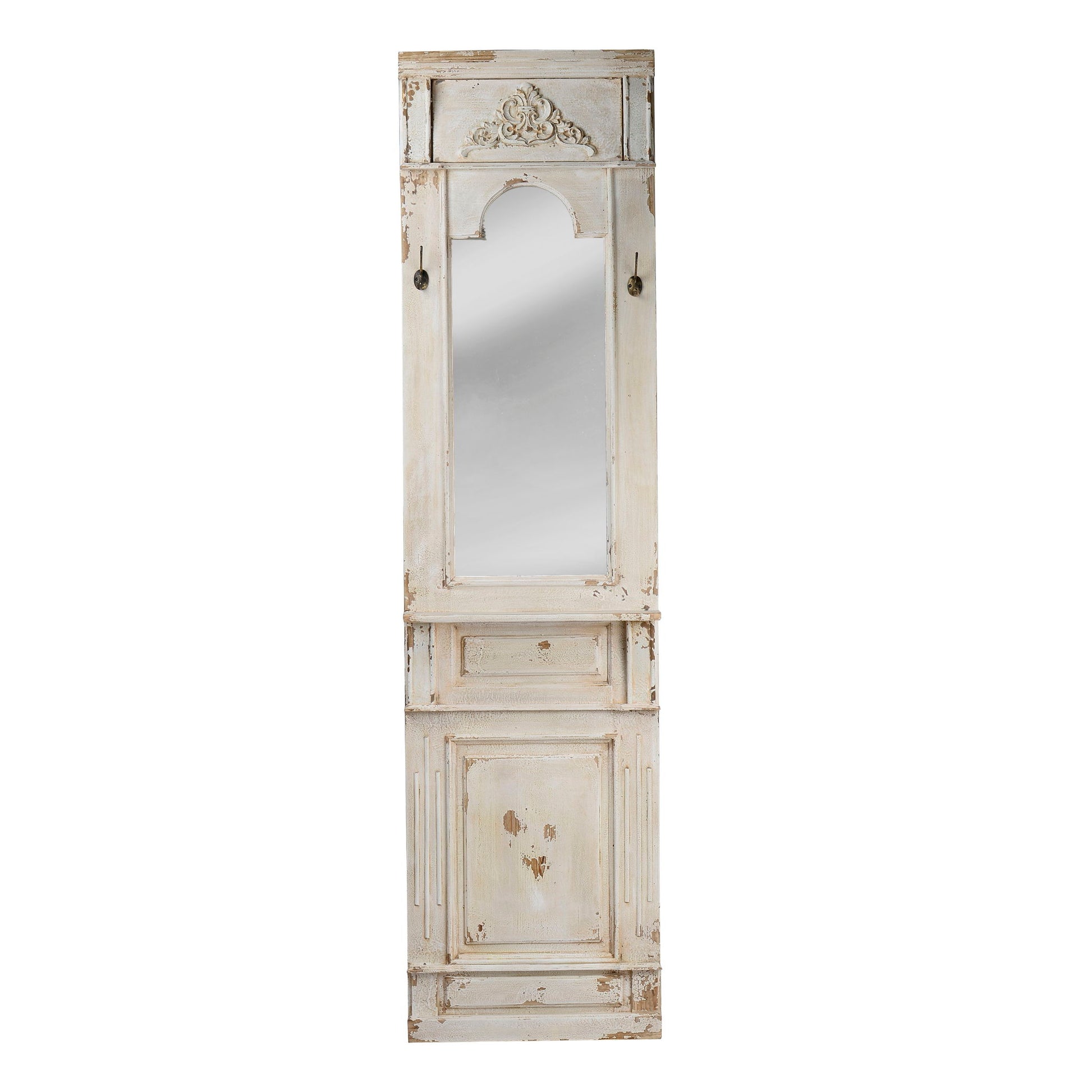 Classic Vintage Antique Wall Mirror, French Country Wall Decor - White
