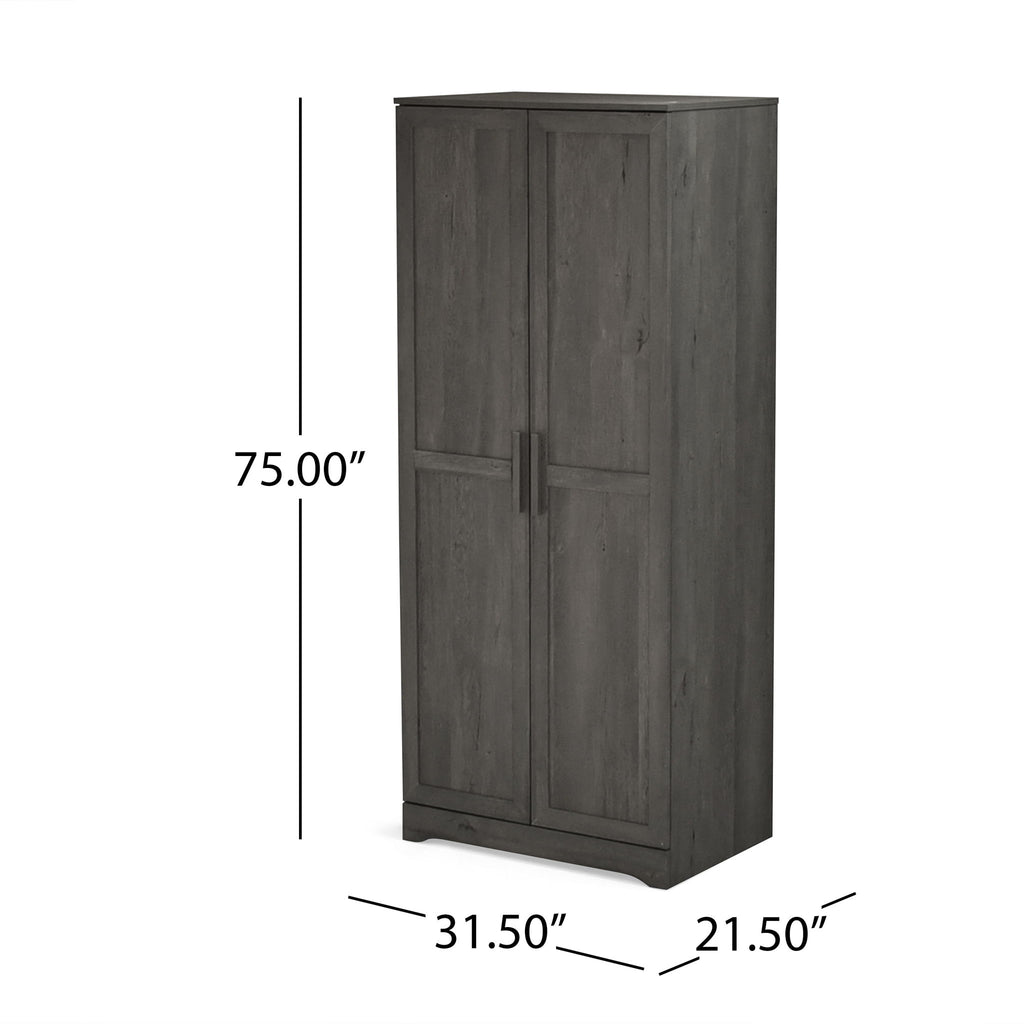 Danbury - Wood Wardrobe - Gray