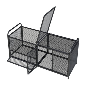 Chicken Cage, Poultry Breeding Coop - Black / Silver