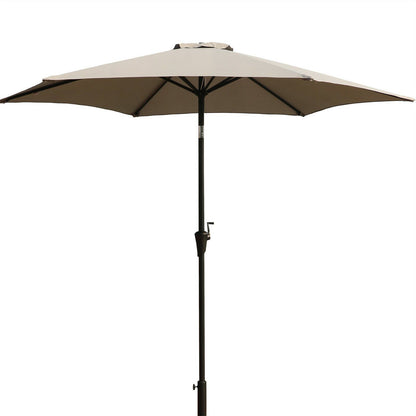 8.8' Outdoor Aluminum Patio Umbrella With 42 Pound Round Resin Umbrella Base