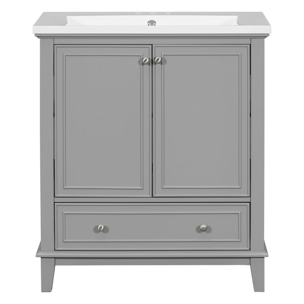 Modern Bathroom Vanity With Sink Combo, Multi Functional Cabinet With Doors And Drawer