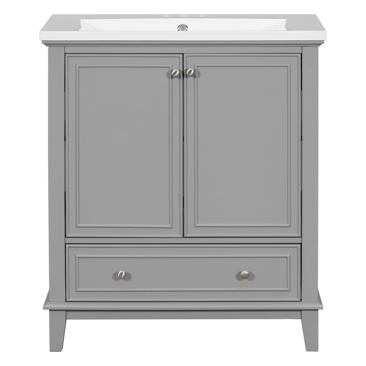 Modern Bathroom Vanity With Sink Combo, Multi Functional Cabinet With Doors And Drawer