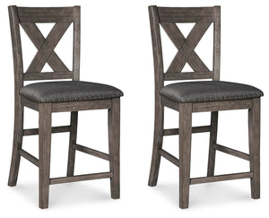 Caitbrook - Upholstered Barstool (Set of 2) - Gray