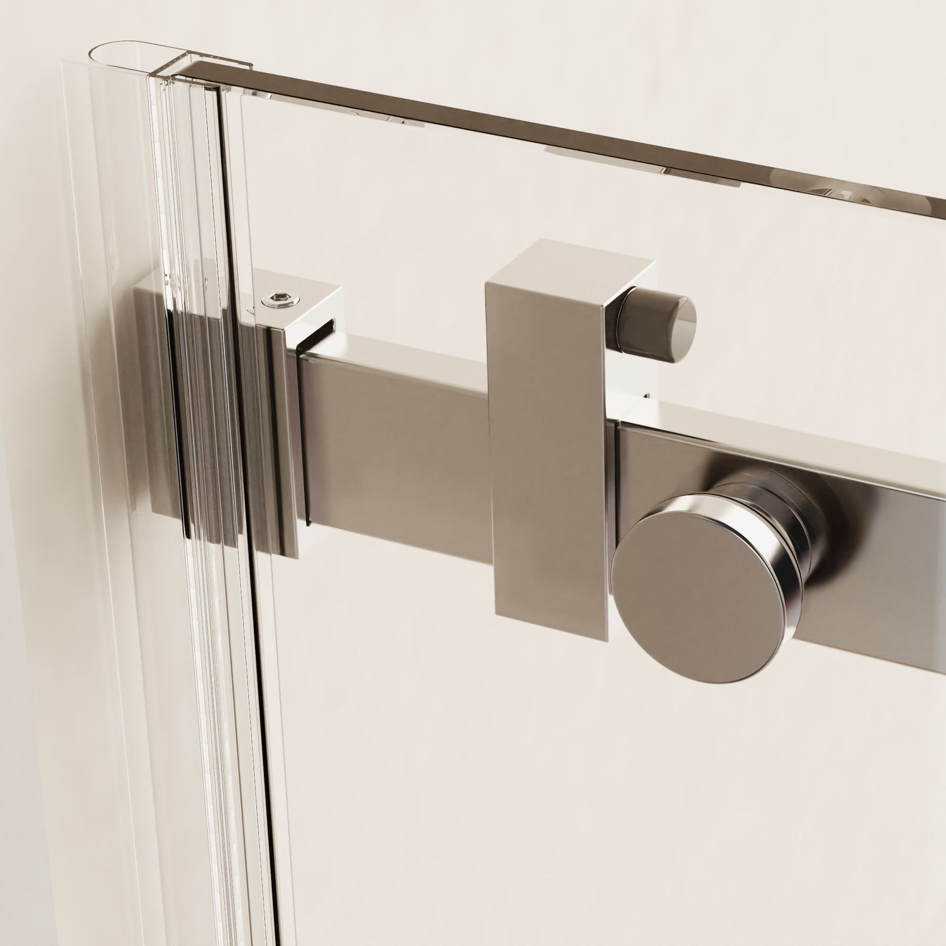 Frameless Single Sliding Shower Door, Sgcc Tempered Glass, Reversible