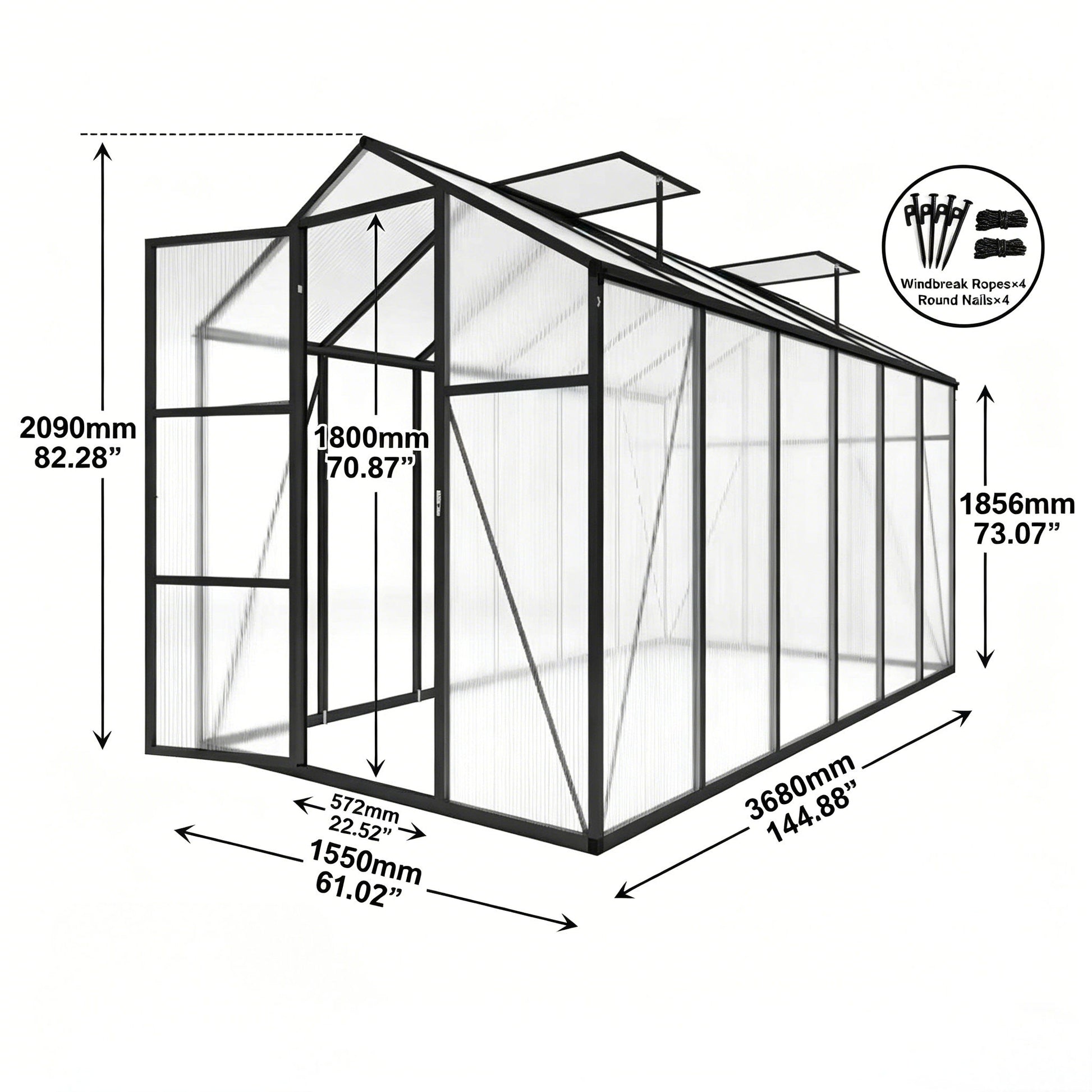 Gain Height Windproof house With Raised Base