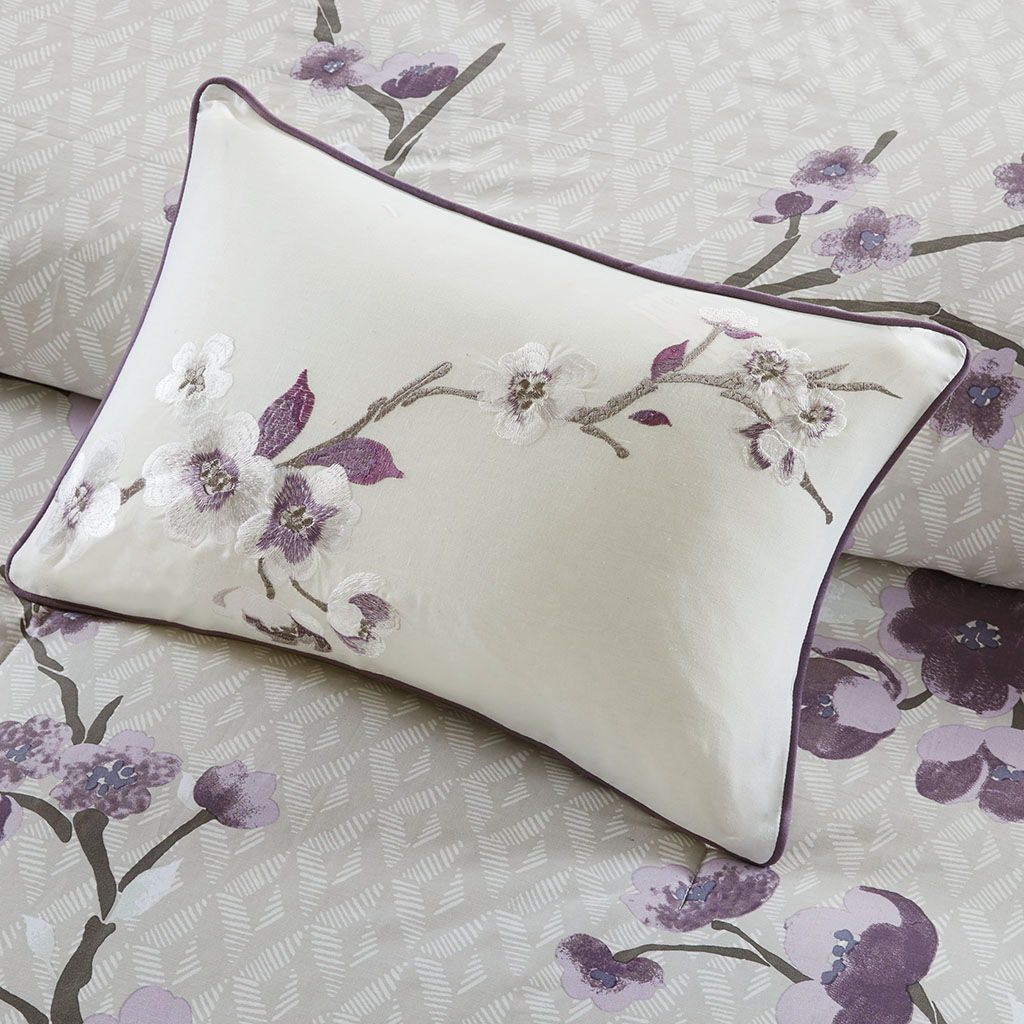 Holly - King 8 Piece Comforter Set - Purple