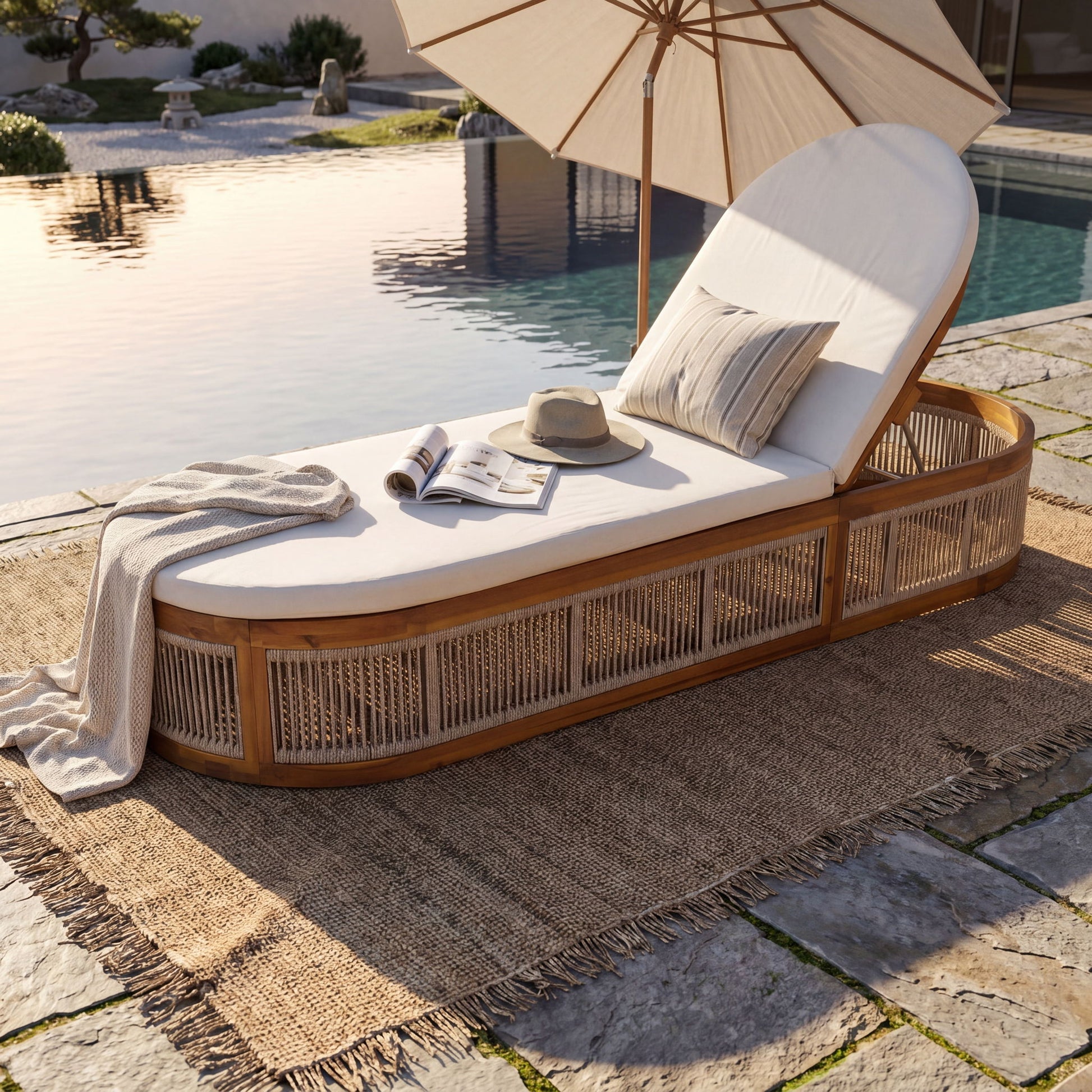 Chaise Lounge Set With 3 Position Adjustable