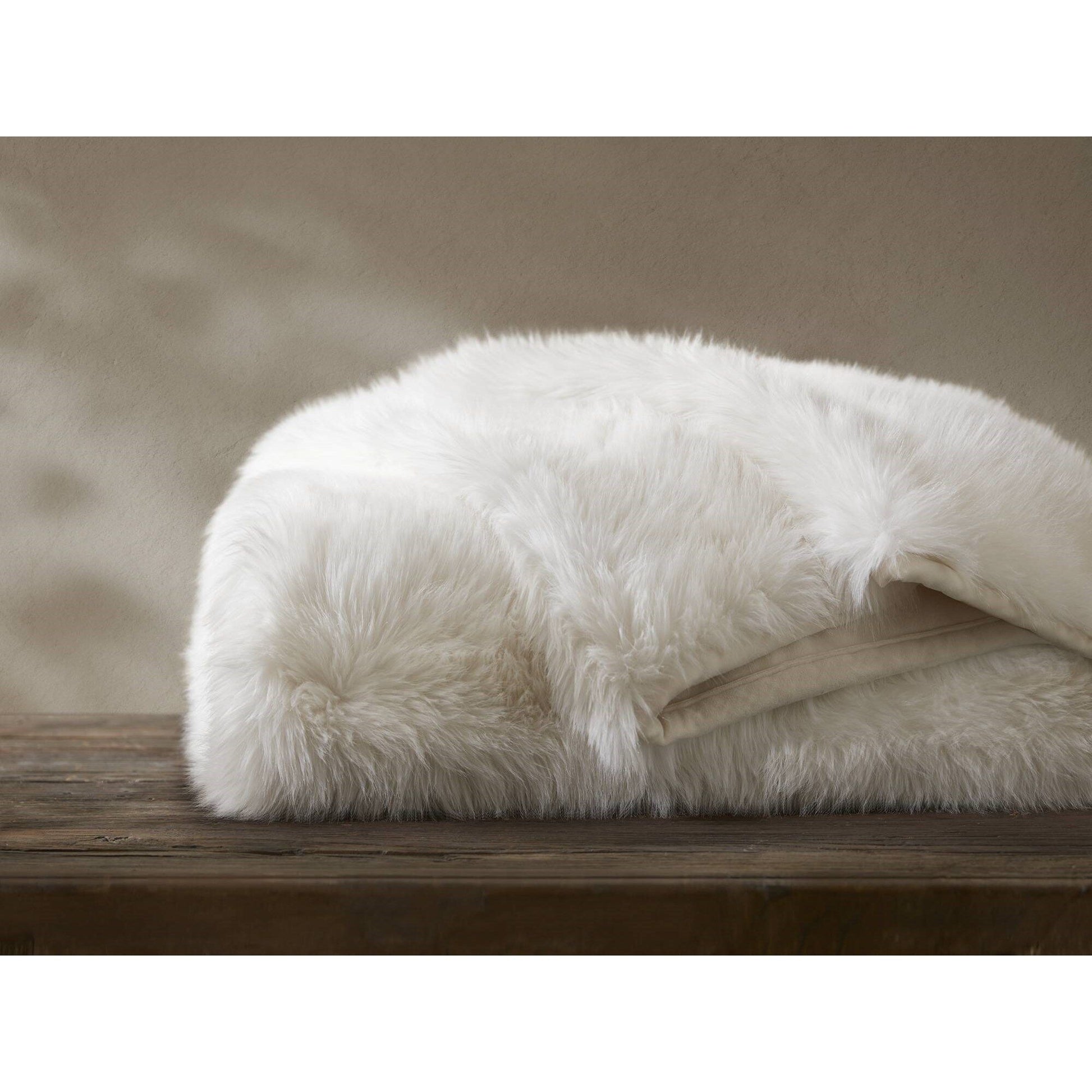 Botswana Animal Print - 60x80" Faux Fur Throw Blanket - Polar Bear