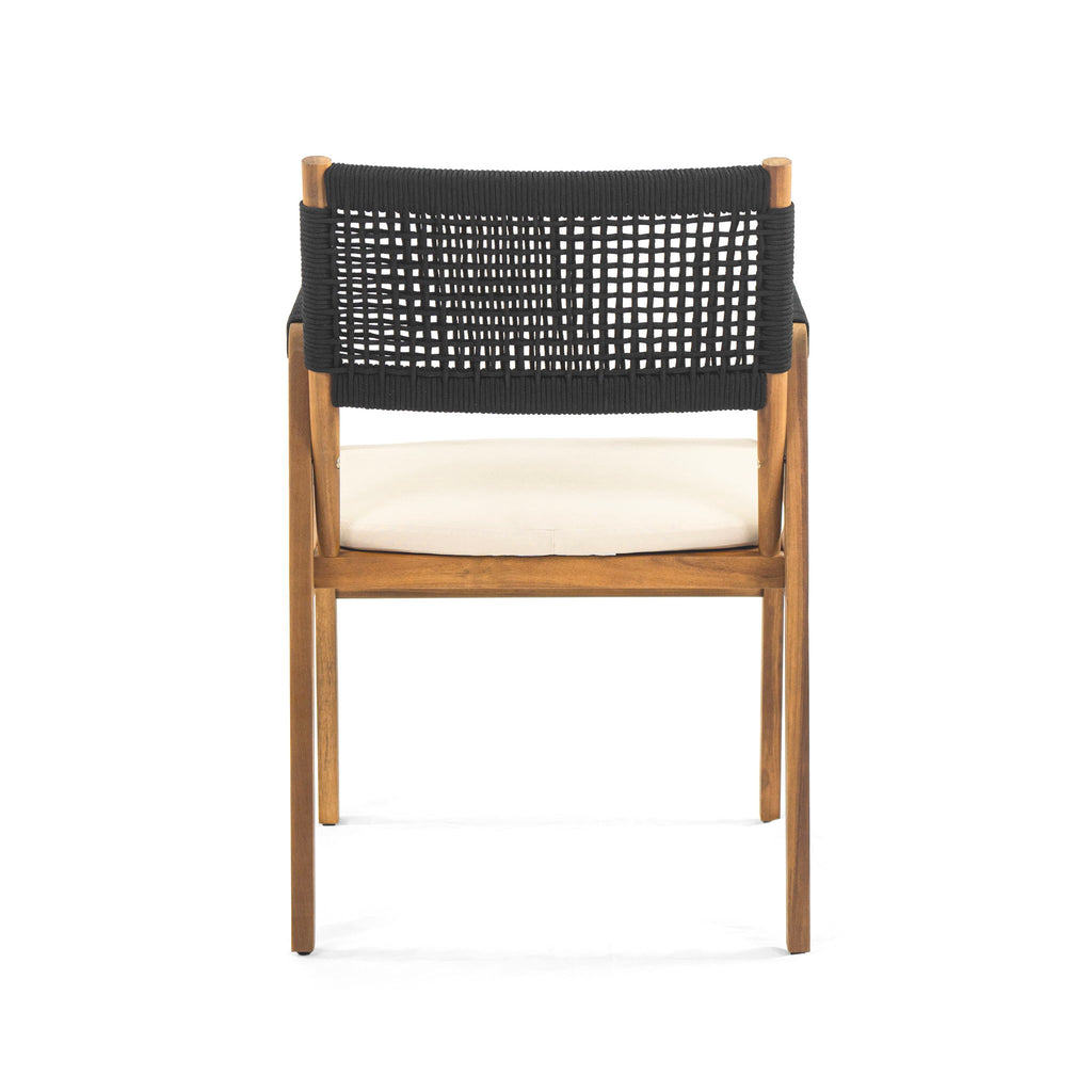 Outdoor Rustic Patio Acacia Bistro Set With Cushions