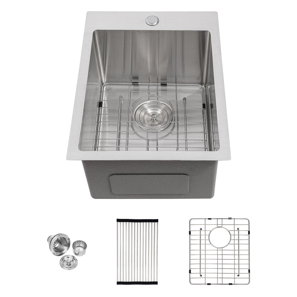 Stainless Steel Drop In Kitchen Sink, Topmount