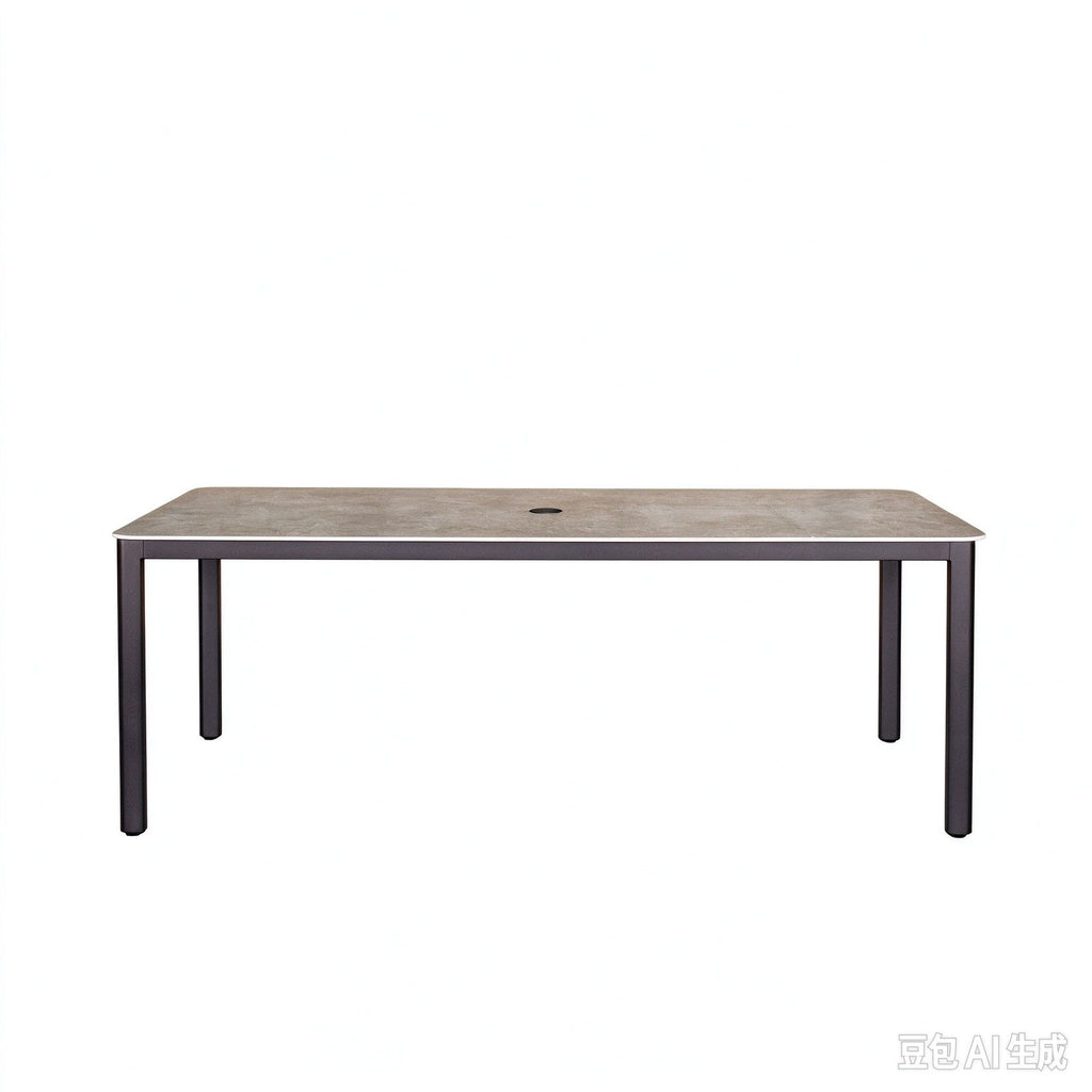 Verona - Dining Outdoor 7 Pieces Set - Dark Espresso / Gray / Off White