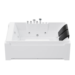 Xavier - Double Massage Bathtub - Milk White