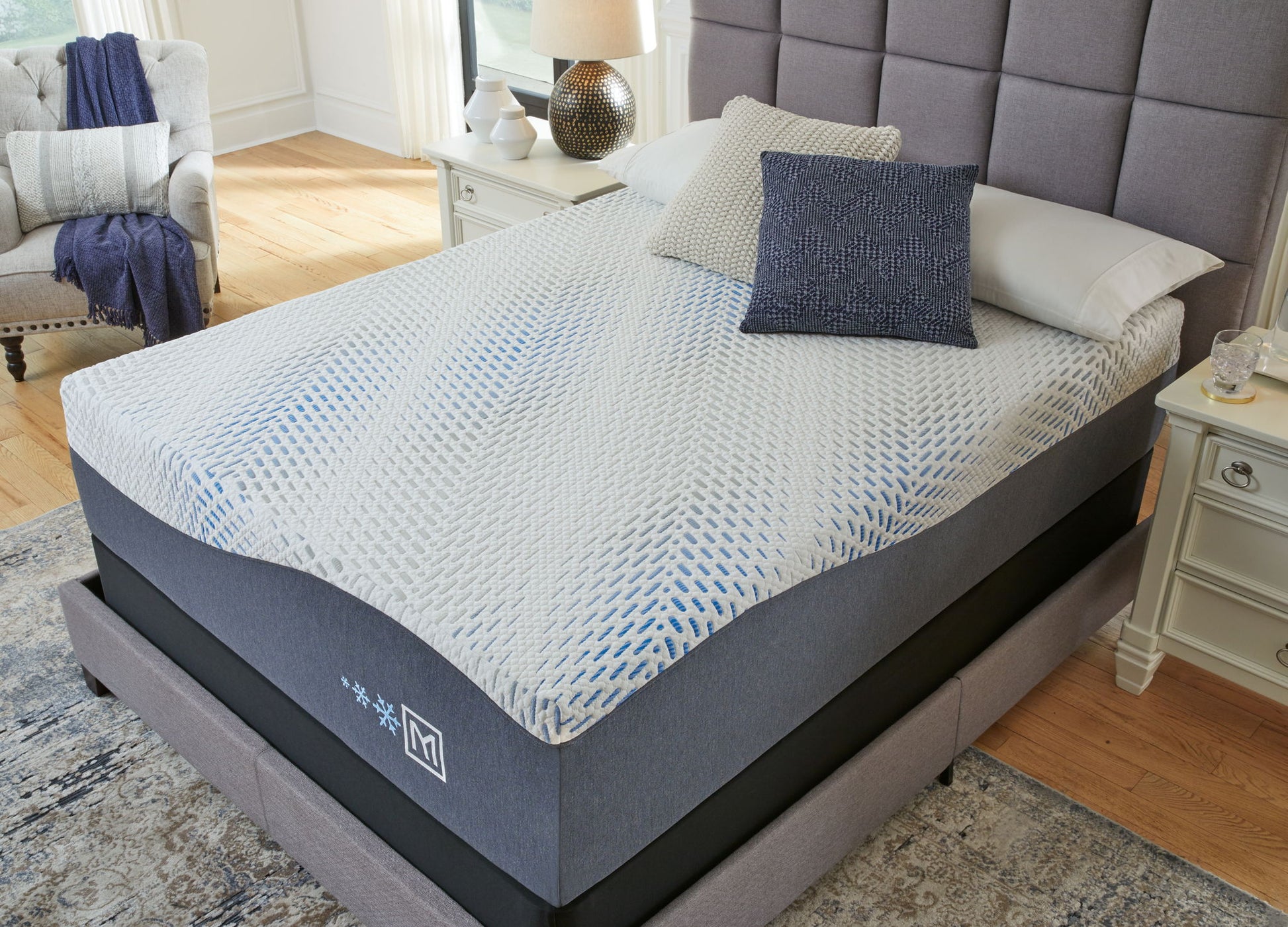 Millennium - 2 Pc. - Cushion Firm Gel Hybrid Twin XL Mattress, Foundation - White